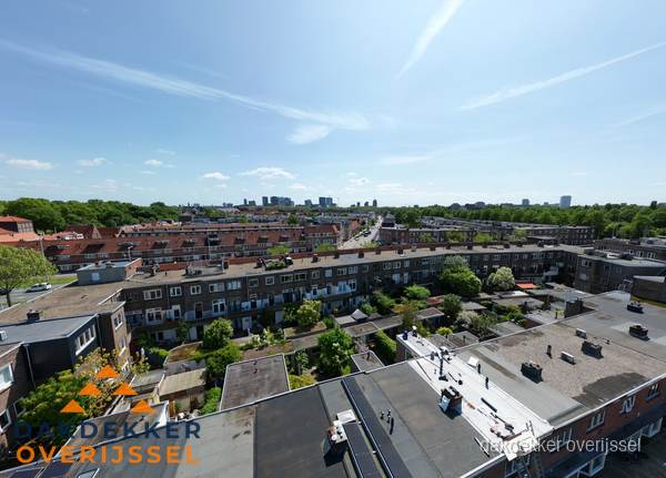 Luchtfoto van daken en dakgoten in Overijssel